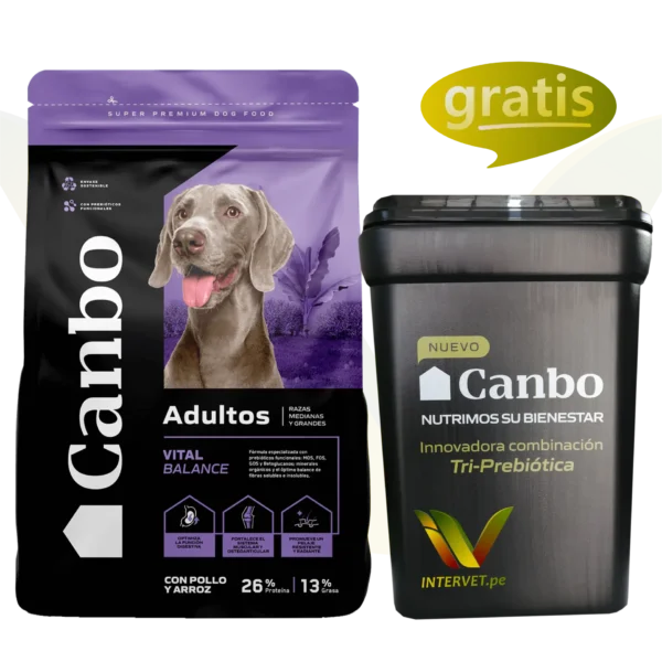 Canbo Dog Food Adulto Raza Mediana Grande Vital Balance + Tacho Canbo Gratis